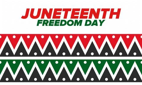Juneteenth Independence Day. Freedom or Emancipation. African-American history Stock Illustration