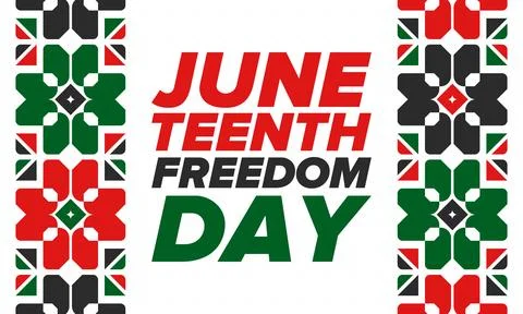 Juneteenth Independence Day. Freedom or Emancipation. African-American history Illustrazione stock