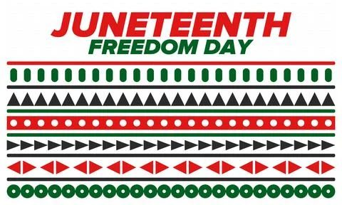 Juneteenth Independence Day. Freedom or Emancipation. African-American history Stock Illustration