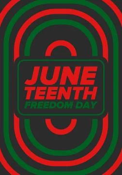 Juneteenth Independence Day. Freedom or Emancipation. African-American history Stock Illustration
