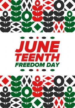 Juneteenth Independence Day. Freedom or Emancipation. African-American history Stock Illustration