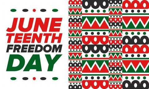 Juneteenth Independence Day. Freedom or Emancipation. African-American history Illustrazione stock