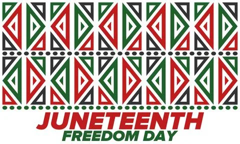 Juneteenth Independence Day. Freedom or Emancipation. African-American history Illustrazione stock