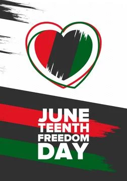 Juneteenth Independence Day. Freedom or Emancipation. African-American history Illustrazione stock