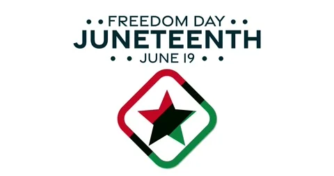 Juneteenth. June 19, Freedom Day. HD, 4K footage. Motion design holiday Stock Footage 196638560