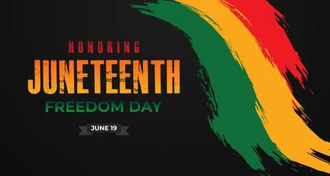Juneteenth Legacy and Progress Illustration Banner background Stock Illustration