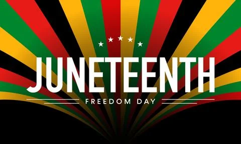 Juneteenth poster, Freedom Day background, June 19 banner 스톡 일러스트