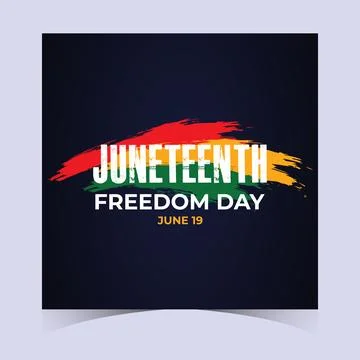 Juneteenth Power and Pride Vector Art Banner Background 스톡 일러스트
