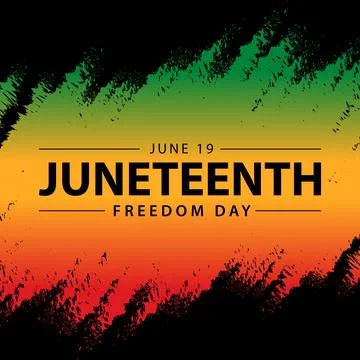 Juneteenth theme wavy abstract background, freedom day, annual holiday. Vec.. Illustrazione stock