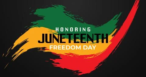 Juneteenth Unity and Freedom Illustration Banner Background 스톡 일러스트