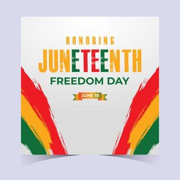 Juneteenth Unity Day Poster, Banner Background Stock Illustration