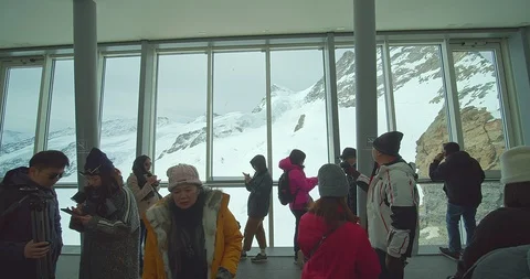 Junfraujoch Peak famous Stock Footage 107262777