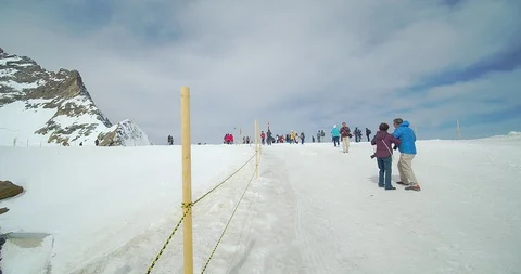 Junfraujoch Peak famous Video stock 107262817