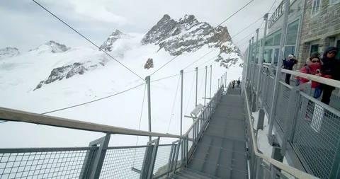 Junfraujoch Peak famous Stock Footage 108132661