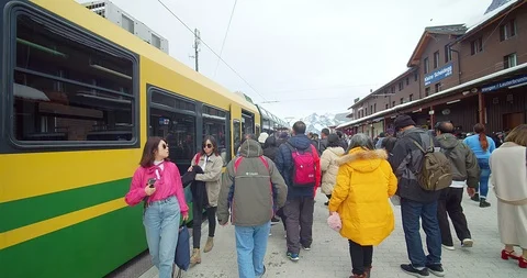 Junfraujoch Peak famous Stock Footage 108132974