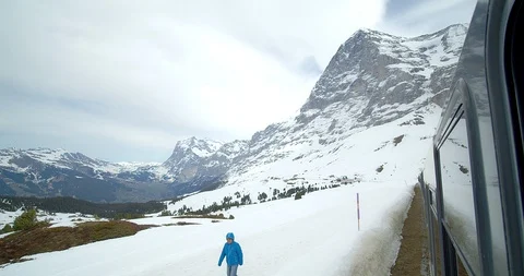 Junfraujoch Peak famous Stock Footage 108133076