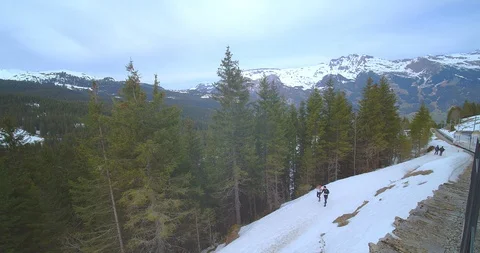 Junfraujoch Peak famous Stock Footage 108199015