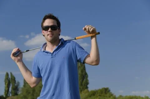 Junge Golfer Foto stock