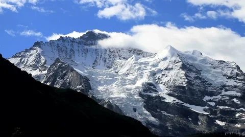 Jungfrau Valley Time Lapse Stock Footage