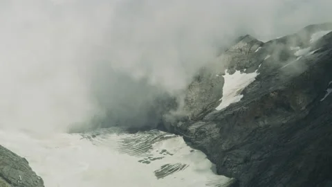 The Jungfraujoch on a cloudy day Stock Footage 219747548
