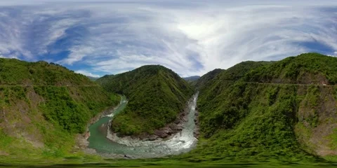 Jungle and mountains in Philippines. Equirectangular panoramic. 360-Degree view. Video stock 202111787