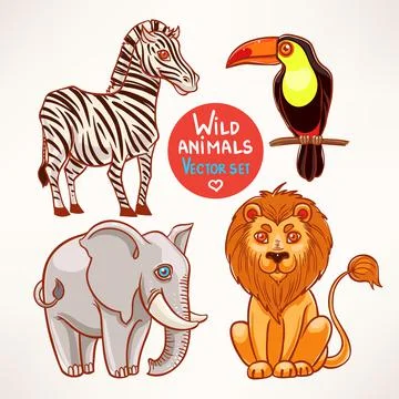Jungle animals Stock Illustration