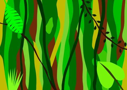 Jungle background Stock Illustration
