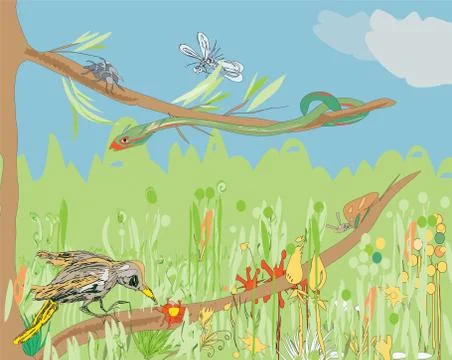 Jungle Background Illustrazione stock