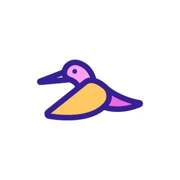 Jungle Bird icon vector. Isolated contour symbol illustration 库存插图