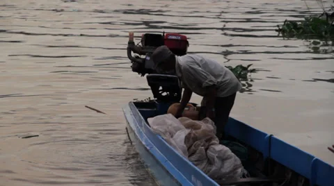 Jungle Boat Stock Footage 32277864