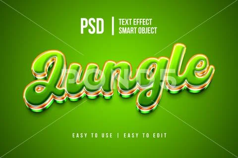 Jungle editable text effect PSD 模板