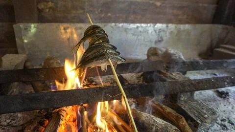 Jungle Fish Cooking Stock Photos