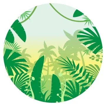 Jungle Flat Background13 Stock Illustration