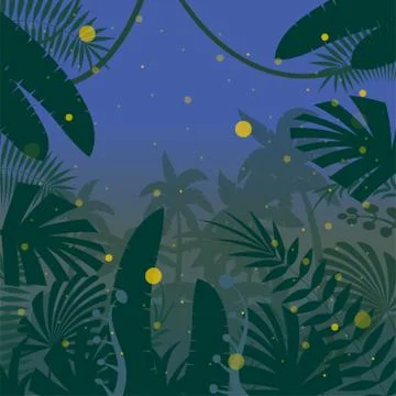Jungle Flat Background17 Stock Illustration