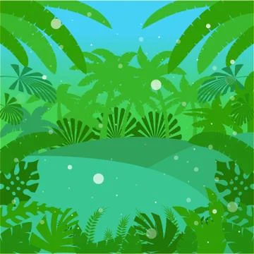 Jungle Flat Background18 Stock Illustration