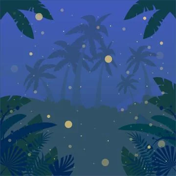 Jungle Flat Background19 Stock Illustration