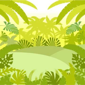 Jungle Flat Background2 Stock Illustration