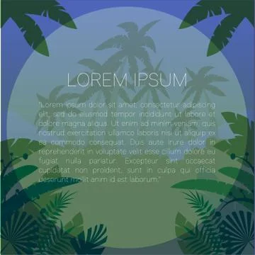Jungle Flat Background27 Stock Illustration