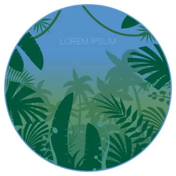 Jungle Flat Background29 Stock Illustration