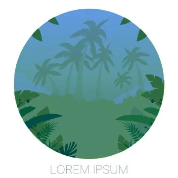 Jungle Flat Background31 Stock Illustration