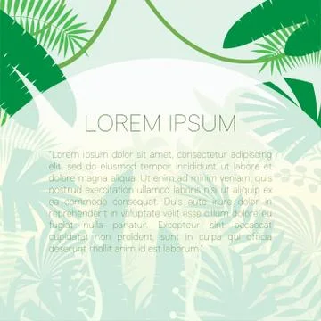 Jungle Flat Background5 Stock Illustration