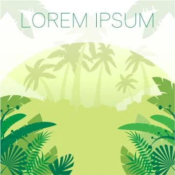 Jungle Flat Background7 Stock Illustration