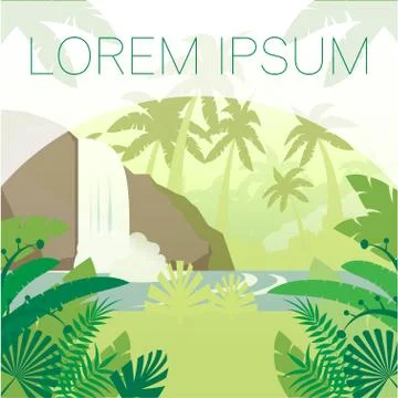 Jungle Flat Background8 Stock Illustration