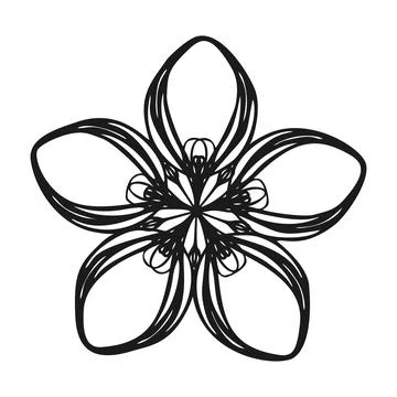 Jungle flower icon, simple style Stock Illustration