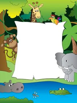 Jungle frame Stock Illustration