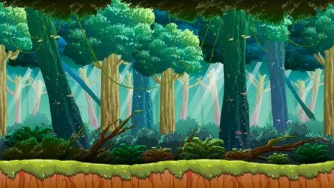 Jungle Game Background Stock Illustration