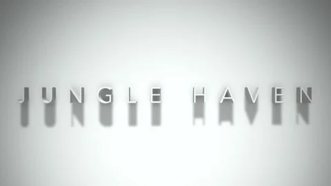 Jungle haven 3D title animation with shadows on a white background Stock Footage 298006135