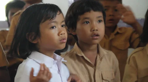 Jungle Kids Singing and Dancing, Indonesia Stock Footage 32284016