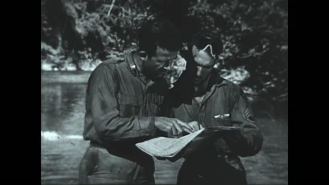 Jungle map 1945 Stock Footage 217977658