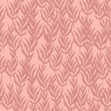 Jungle plants leaves seamless pattern in vintage style. Retro tropical leaf w 스톡 일러스트